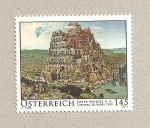 Stamps Austria -  La torre de Babel de Pieter Bruegel