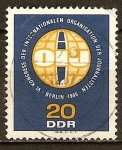 Stamps Germany -  6 Congreso de la Organización Internacional de Periodistas - Berlín 1966(DDR)