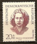 Sellos de Europa - Alemania -  Antifascistas asesinados.Jannetje Johanna Eje 1920-1945(DDR)