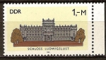 Stamps Germany -  Castillo de Ludwigslust (DDR).