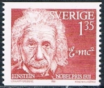 Stamps Sweden -  LAUREADOS CON EL PREMIO NOBEL EN 1921. ALBER EINSTEIN, FÍSICA. Y&T Nº 1155