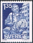 Stamps Sweden -  SERIE BÁSICA. VENDEDOR DE PERIODICOS, DIBUJO DE S. EHRÉN. Y&Y Nº 1167