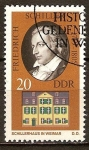 Stamps Germany -   Friedrich Schiller (1759-1805) y Schiller en Weimar casa.DDR