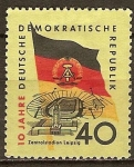 Stamps Germany -  10a de la DDR.Estadio Central de Leipzig.
