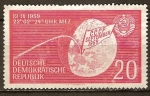 Sellos de Europa - Alemania -  Aterrizaje cohete cósmico soviético en la luna (DDR).