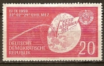 Stamps Germany -  Aterrizaje cohete cósmico soviético en la luna (DDR).