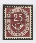 Stamps Germany -  REPUBLICA FEDERAL. 1ª Serie básica. Corneta postal.