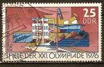 Stamps Germany -   XXI. Juegos Olímpicos de 1976 Montreal. Campo de regatas de Brandenburgo-DDR.