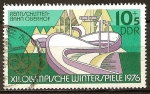 Stamps Germany -  XII.Juegos Olímpicos de Invierno de Innsbruck (1976)pista de bobsleigh-DDR.