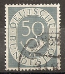 Stamps Germany -  REPUBLICA FEDERAL. 1ª Serie básica. Corneta postal.