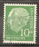 Sellos del Mundo : Europa : Alemania : REPUBLICA FEDERAL. Presidente Theodor Heuss.