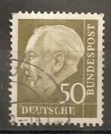 Sellos de Europa - Alemania -  REPUBLICA FEDERAL. Presidente Theodor Heuss.