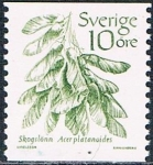 Stamps Sweden -  SERIE BÁSICA. FRUTOS. ARCE REAL (ACER PLATANOIDES). Y&T Nº 1208
