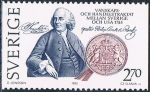 Stamps Sweden -  BICENTENARIO DE LA FIRMA DEL TRATADO ENTRE SUECIA Y ESTADOS UNIDOS. Y&T Nº 1214