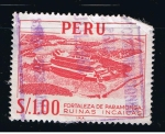 Stamps Peru -  Fortaleza de Paramonga.  Ruinas Incas.