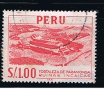 Stamps Peru -  Fortaleza de Paramonga.  Ruinas Incas.