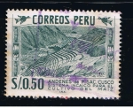 Sellos del Mundo : America : Per� : Andenes de Pisac.  Cusco    Sistema Incaico para el cultivo de maiz.