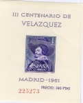 Stamps Spain -  1345- III Centenario de la muerte de Velázquez. 