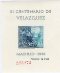 Stamps Spain -  1347-  III Centenario de la muerte de Velázquez.