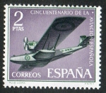 Stamps Spain -  1402- L aniversario de la Aviación Española. Hidroavión 