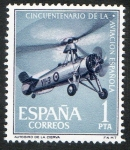 Sellos de Europa - Espa�a -  1041-  L aniversario de la Aviación Española. Autogiro 