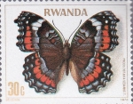 Stamps : Africa : Rwanda :  mariposas