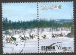 Stamps Spain -  SH 4345 F - Al filo de lo imposible, Iditarod, carrera de trineos