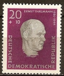 Sellos de Europa - Alemania -  Retrato de comunista político Ernst Thalmann