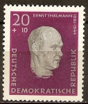 Stamps Germany -  Retrato de comunista político Ernst Thalmann