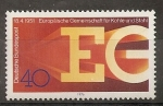 Stamps Germany -  25 aniversario de la Comunidad europea del carbón y del acero.