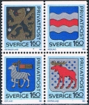 Sellos de Europa - Suecia -  ESCUDOS DE PROVINCIAS 1983 Y&T Nº 1215-18