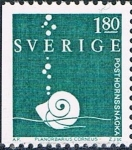 Stamps Sweden -  SERIE BÁSICA. CONCHA DE AGUA DULCE EN FORMA DE CORNETA DE POSTAS. Y&T Nº 1228