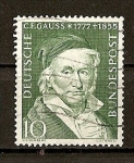 Stamps Germany -  Centenario de la muerte de Carl Friedrich Gauss.