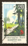 Stamps Germany -  Protección forestal.Regulador de los bosques el clima lo protege-DDR.