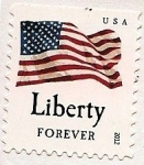 Stamps United States -  Bandera USA - Libertad   - Liberty Forever