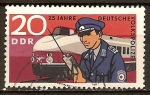 Stamps Germany -  25 años de la Policía Popular Alemana-DDR.