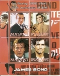 Stamps : Africa : Malawi :  007 Aniversario Ian Fleming