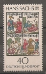 Stamps Germany -  Centenario de la muerte del poeta Hans Sachs.