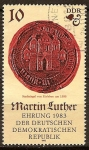Stamps Germany -  Martin Luther Ceremonia 1983-DDR.