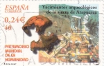 Sellos de Europa - Espaa -  patrimonio mundial de la humanidad-yacimientos arqueológicos de la sierra de atapuercas