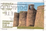 Stamps Spain -  patrimonio mundial de la humanidad-murallas romanas de lugo