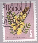 Stamps Uganda -  flores