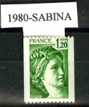 Stamps : Europe : France :  1980