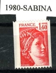 Stamps France -  1980-SABINA