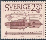 Stamps : Europe : Sweden :  EUROPA 1985. AÑO EUROPEO DE LA MÚSICA. VIOLA. Y&T Nº 1311