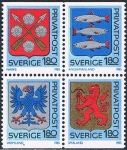 Stamps Sweden -  ESCUDOS DE PROVINCIAS 1985. Y&T Nº 1312-15