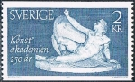 Stamps Sweden -  250 ANIV. DE LA REAL ACADEMIA DE BELLAS ARTES. LA MUERTE DEL HÉROE ESPARTANO OTRYADES