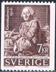 Stamps Sweden -  250 ANIV. DE LA REAL ACADEMIA DE BELLAS ARTES. EL BARÓN CARL FRIEDRIK ADELCRANTZ, POR ALEXANDER ROSL