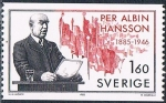 Sellos de Europa - Suecia -  CENT. DEL NACIMIENTO DEL PRIMER MINISTRO PER ALBIN HANSSON