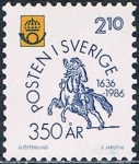 Stamps Sweden -  350º ANIV. DE LOS CORREOS SUECOS
